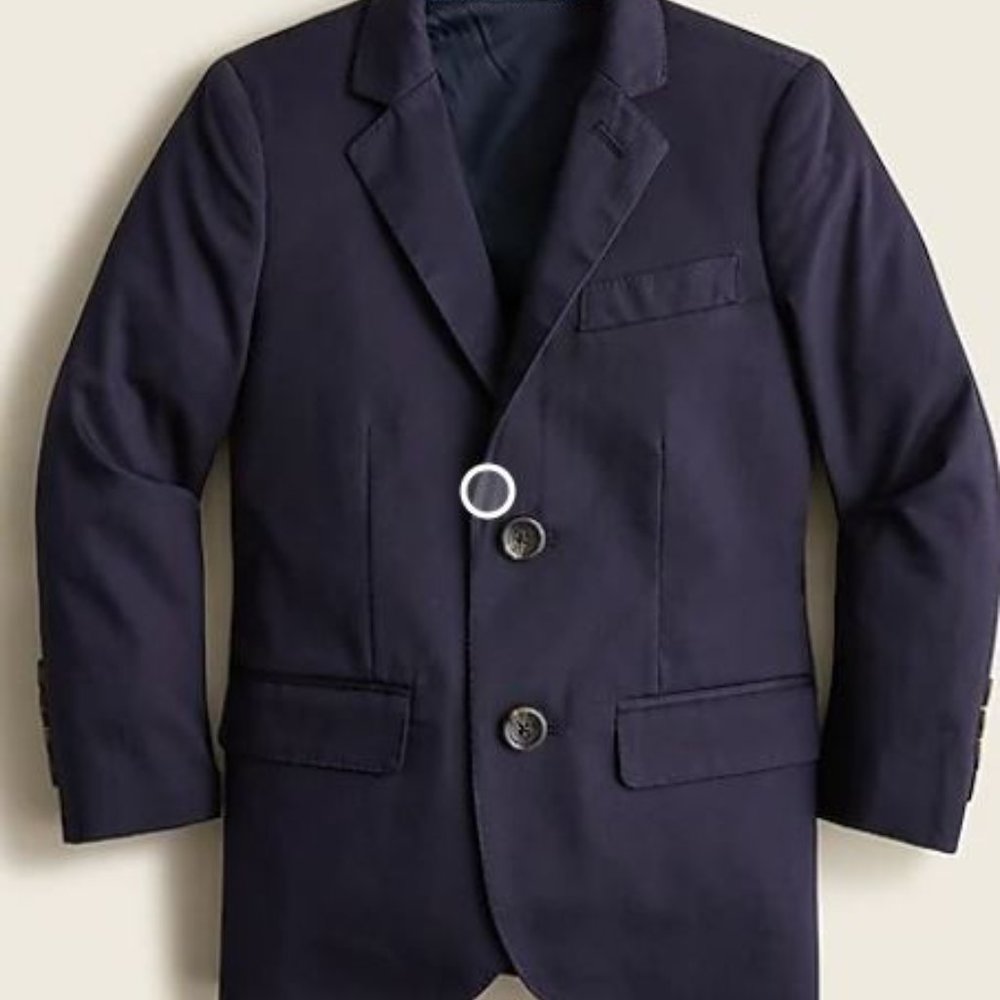 Boys' Navy Ludlow suit jacket in Italian chino
